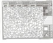 magique ce2 multiplication  dessin à colorier